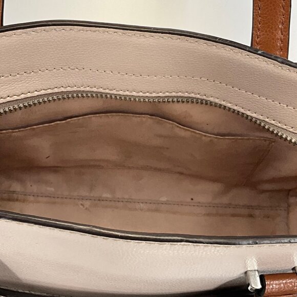 Kate Spade New York Patterson Drive Colorblock Leather Handbag Peach/Tan/Brown - Picture 14 of 14